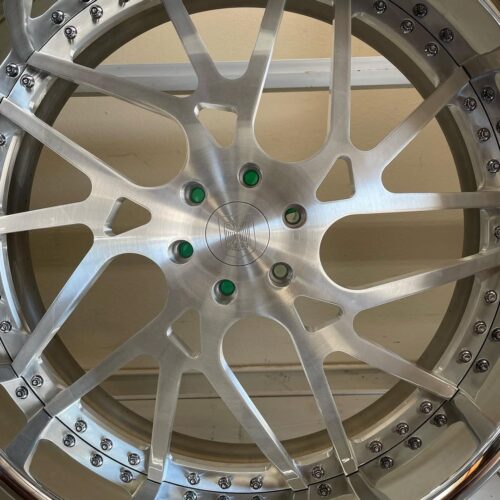 26″ Custom Modular Forged Wheels – Staggered 26×9″ & 26×10″ Setup – Brushed Centers with Polished Lips