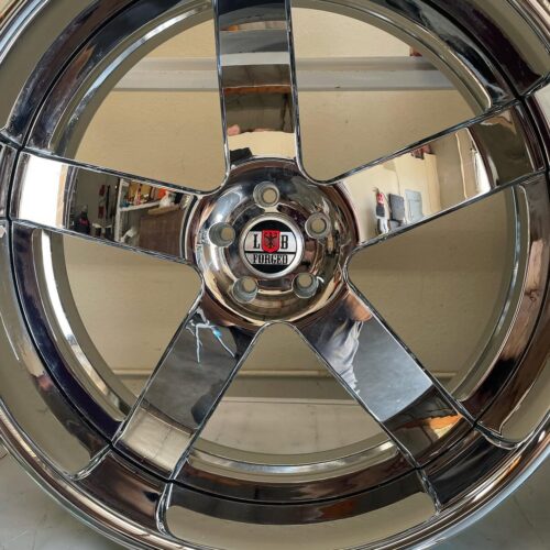 26″ LB Forged Custom Chrome Wheels – Staggered 26×9″ & 26×10″ Setup – 5×5 Bolt Pattern