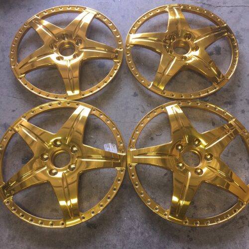 LB Forged LB-186 Custom Forged 3-Piece Center Faces – High-Luster Translucent Gold